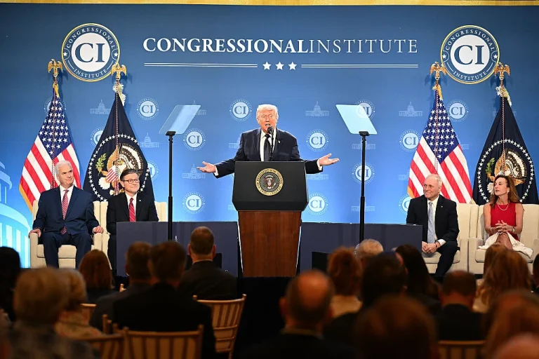 Trump speaks at Republican retreat